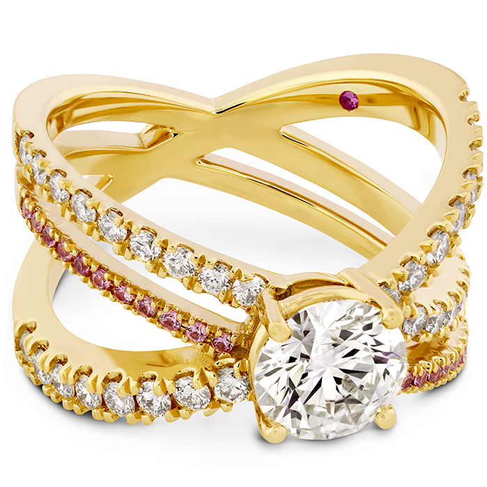 0.5 ctw. Harley Wrap Engagement Ring with Sapphires in 18K Yellow Gold