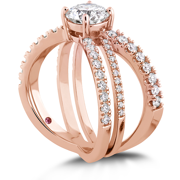 0.6 ctw. Harley Wrap Engagement Ring in 18K Rose Gold