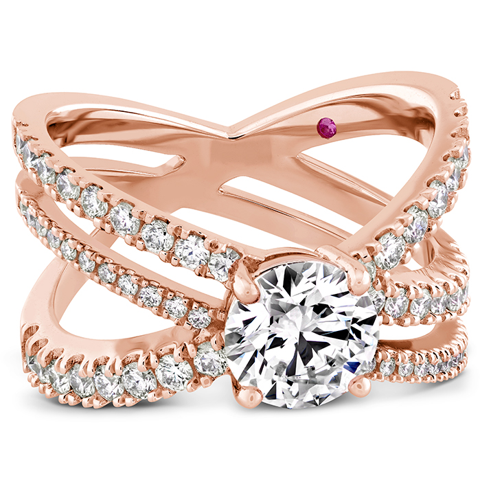 0.6 ctw. Harley Wrap Engagement Ring in 18K Rose Gold