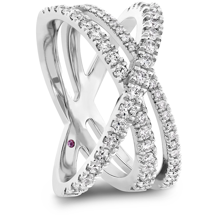 0.69 ctw. Harley Wrap Power Band in 18K White Gold