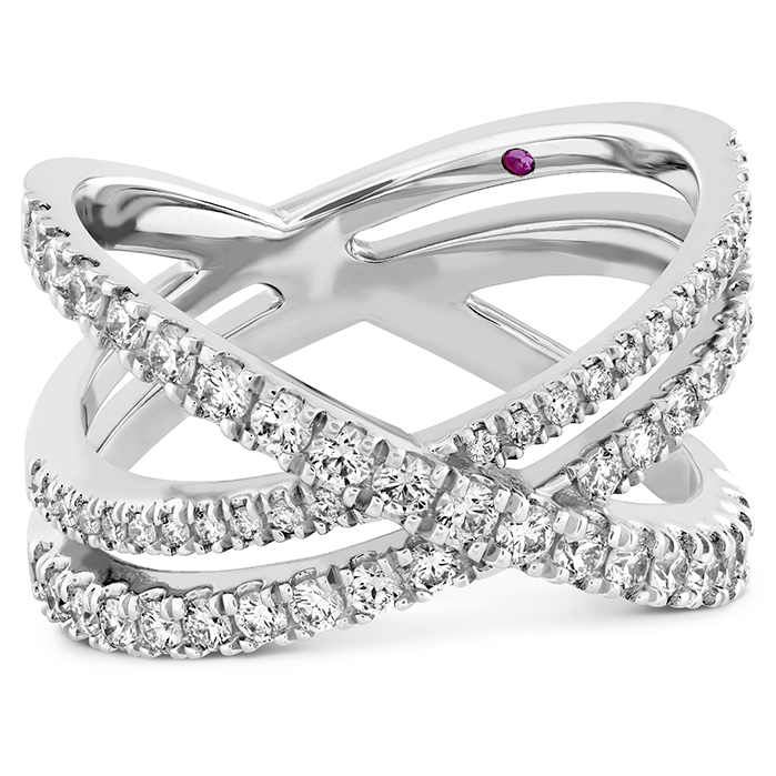 0.69 ctw. Harley Wrap Power Band in 18K White Gold