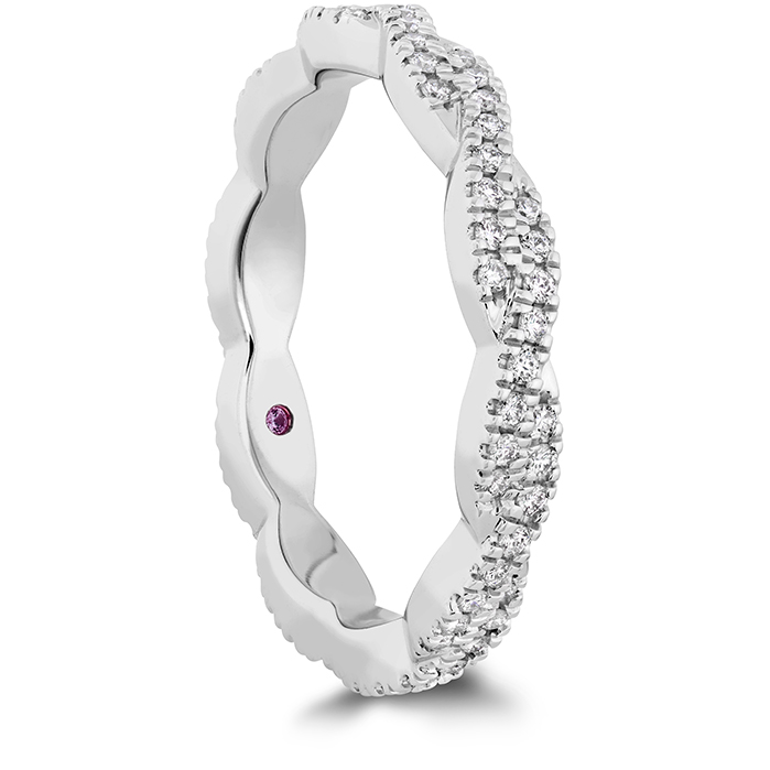 0.38 ctw. Harley Go Boldly Braided Eternity Power Band in 18K White Gold