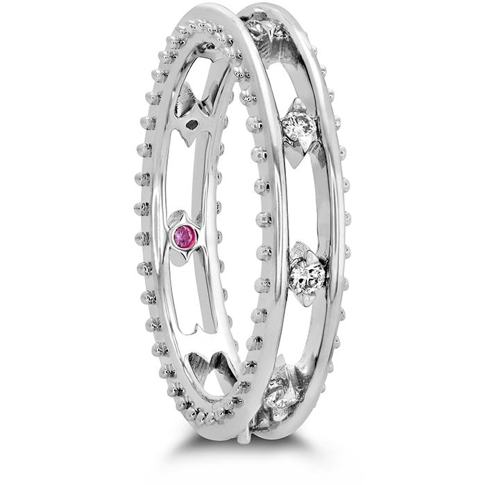 0.15 ctw. Sloane Picot Floating Diamond Band in 18K Yellow Gold