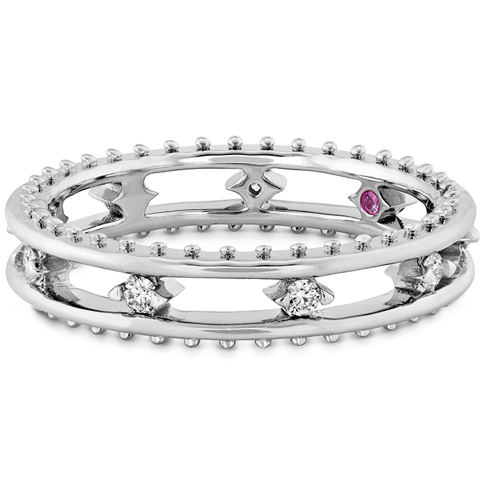 0.15 ctw. Sloane Picot Floating Diamond Band in 18K Yellow Gold