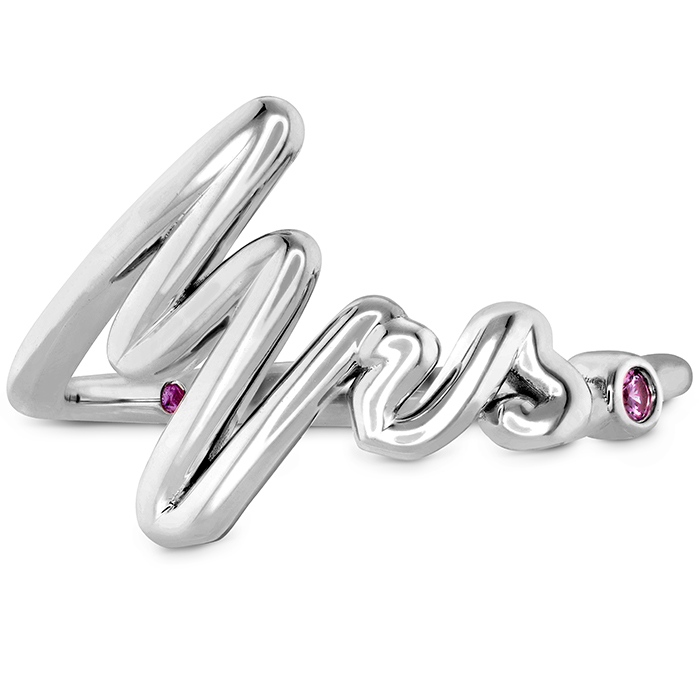 Love Code - Mrs Code Band with Sapphires in 18K Yellow Gold