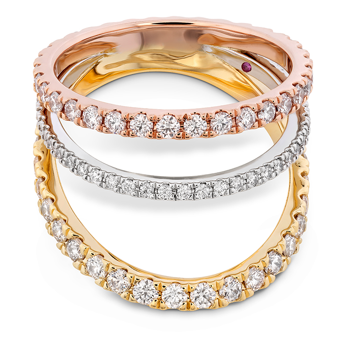 1.42 ctw. Bring The Drama Power Band in 18K Rose, Yellow Gold and Platinum