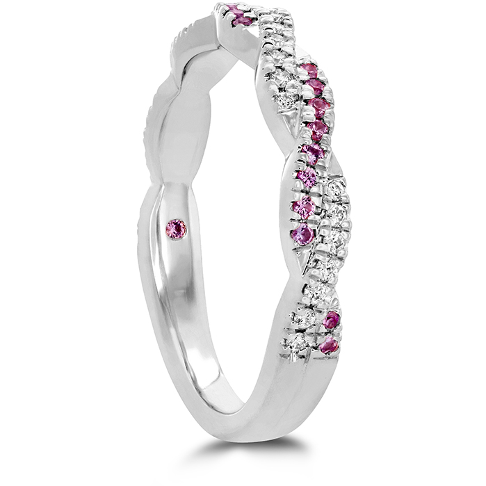 0.13 ctw. Harley Go Boldly Braided Power Band with Sapphires in 18K White Gold