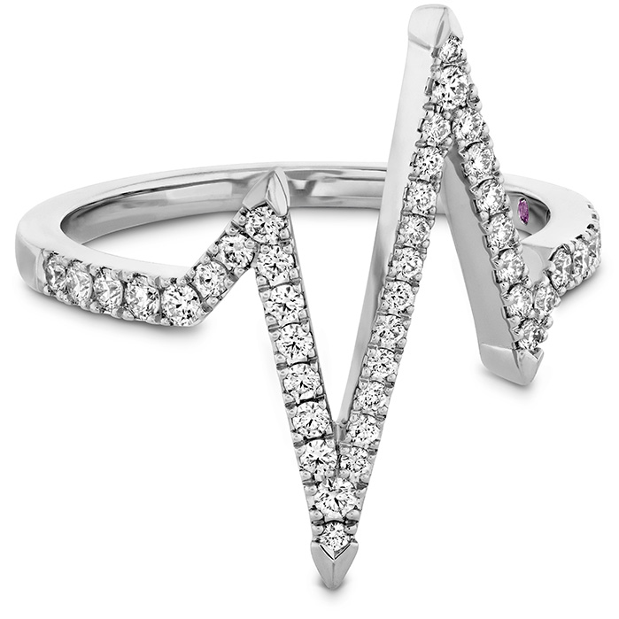 0.31 ctw. Love Code Heartbeat Diamond Band in Platinum