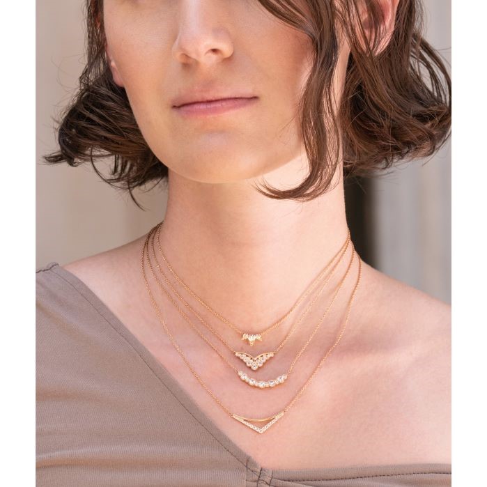 0.86 ctw. Behati Beaded Pendant - Medium in 18K White Gold