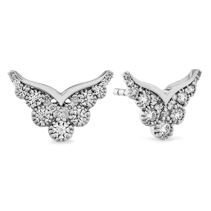 0.41 ctw. Behati Silhouette Power Earring Studs in 18K White Gold