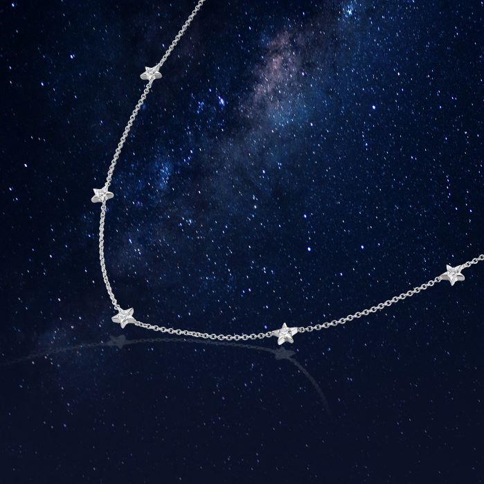 0.32 ctw. Illa 5 Station Necklace in 18K Rose Gold