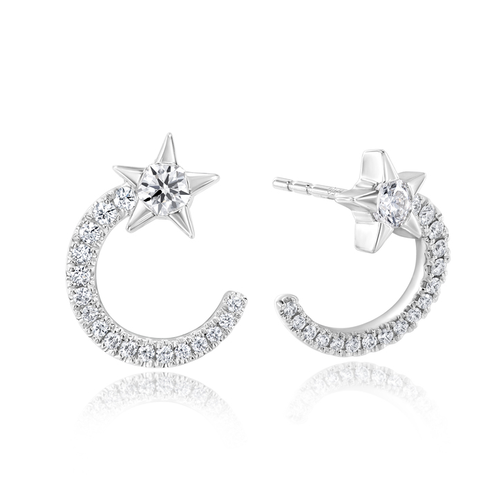 0.53 ctw. Illa Wrap Earrings in 18K White Gold