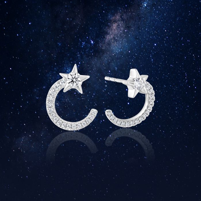 0.53 ctw. Illa Wrap Earrings in 18K White Gold