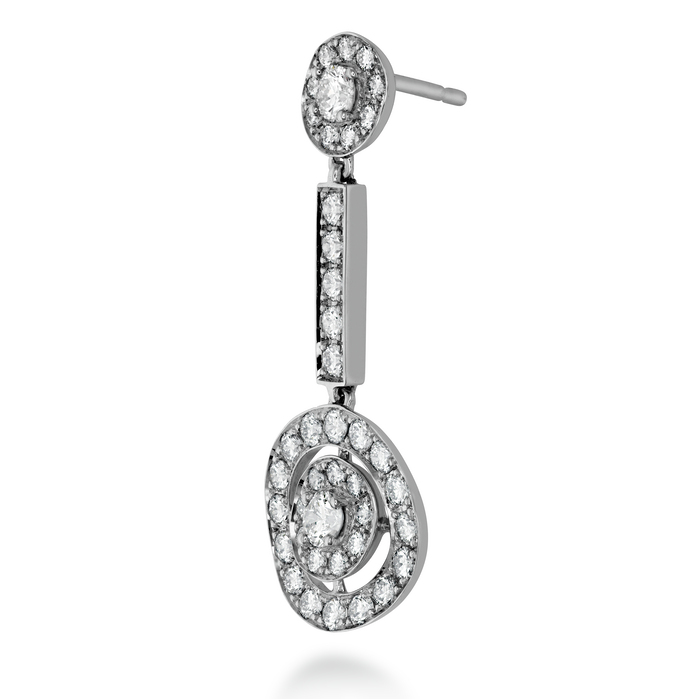 1.4 ctw. Inspiration Double Halo Drop Earrings in 18K Yellow Gold