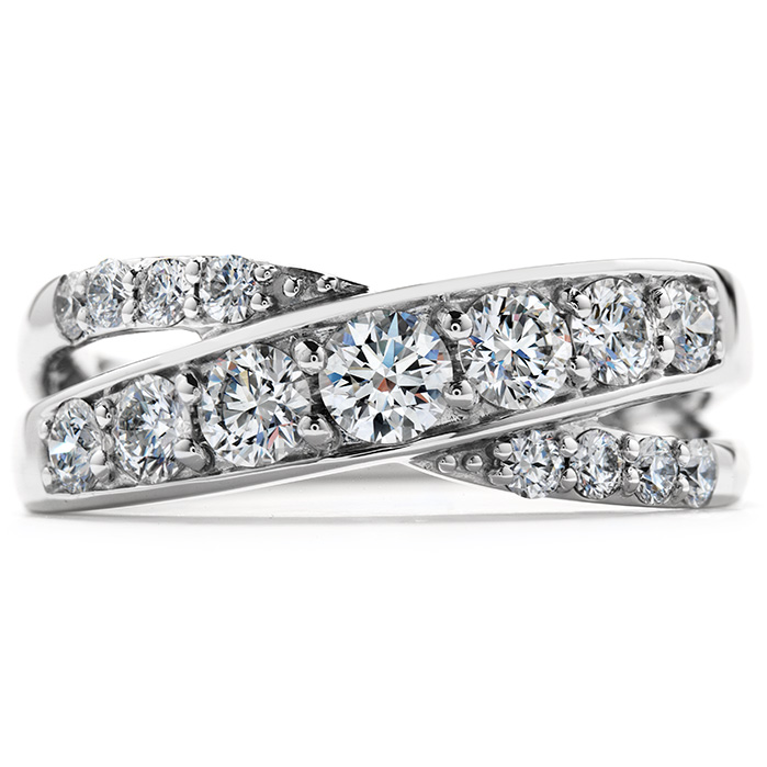 0.95 ctw. Intermingle Double Right Hand Ring in Platinum