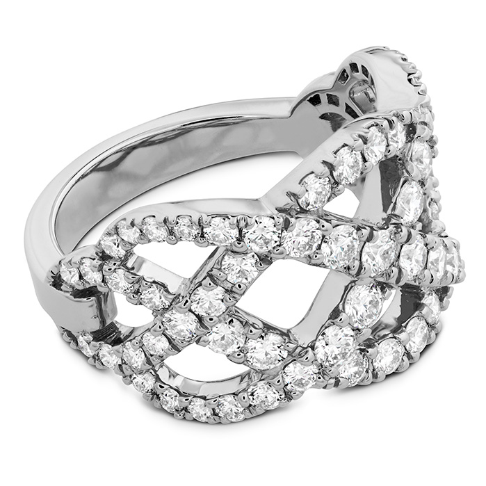 1.5 ctw. Intertwining Diamond Right Hand Ring in 18K Rose Gold