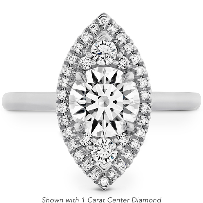 0.27 ctw. Juliette Marquise Halo Engagement Ring in 18K Yellow Gold and Platinum 0.27 ctw. Juliette Marquise Halo Engagement Ring in 18K Yellow Gold and Platinum