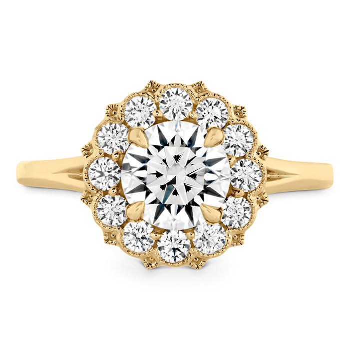 0.34 ctw. Liliana Halo Engagement Ring in 18K Yellow Gold