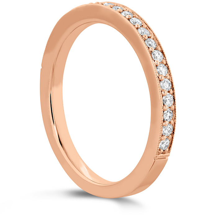 0.18 ctw. Liliana Milgrain Diamond Band in 18K Rose Gold