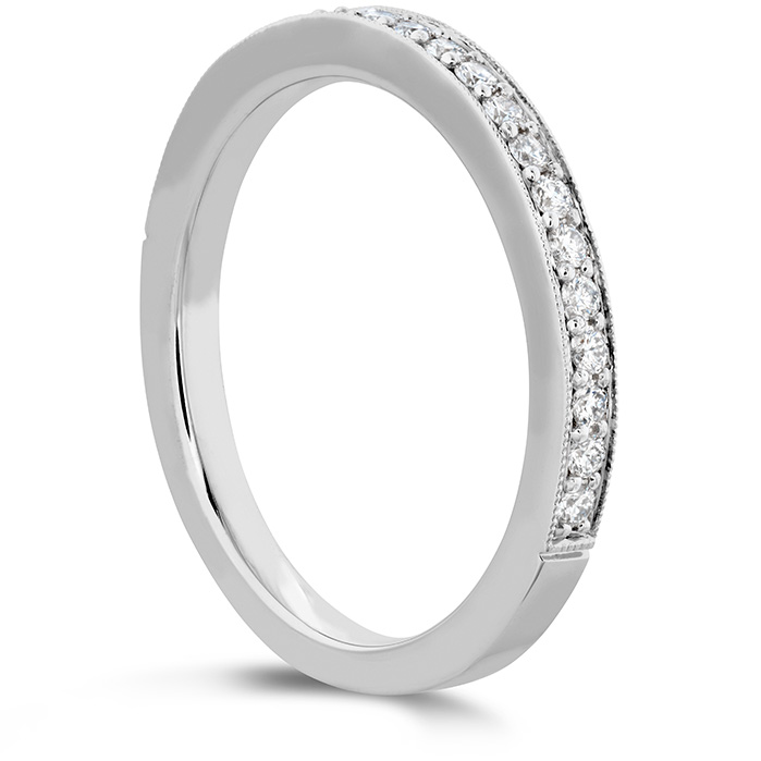 0.18 ctw. Liliana Milgrain Diamond Band in 18K White Gold