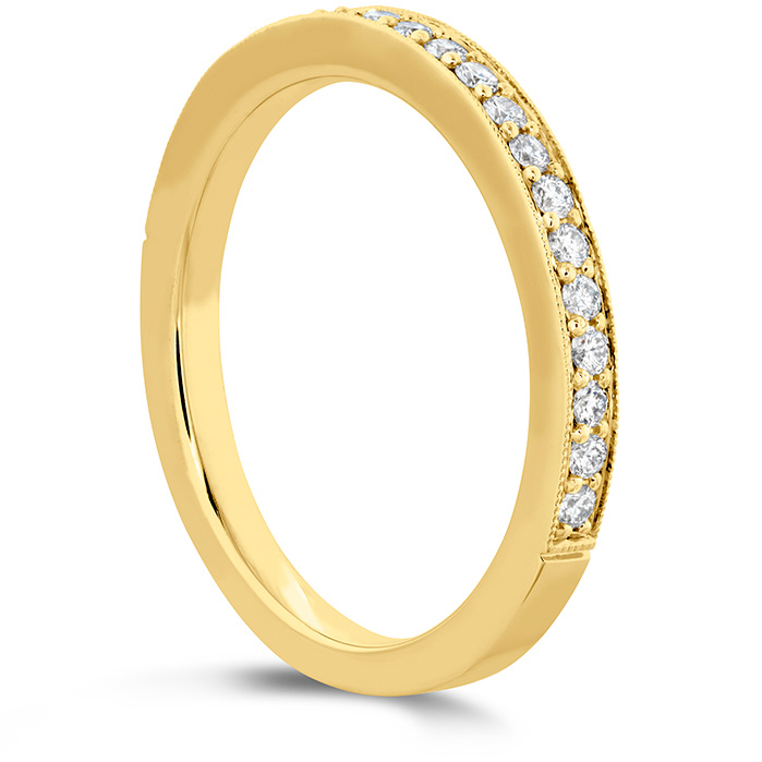 0.18 ctw. Liliana Milgrain Diamond Band in 18K Yellow Gold