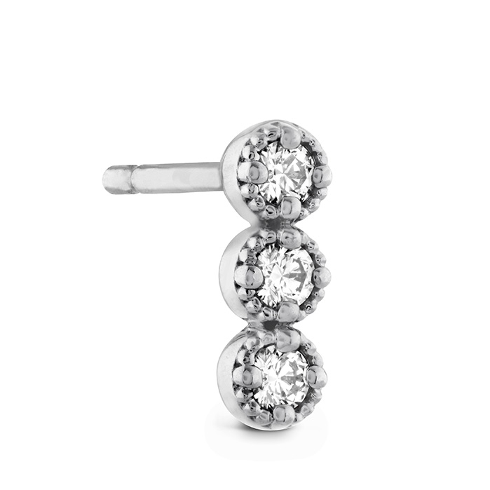 0.19 ctw. Liliana Milgrain Diamond Bar Earrings in 18K White Gold