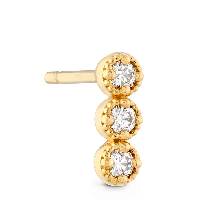 0.19 ctw. Liliana Milgrain Diamond Bar Earrings in 18K Yellow Gold