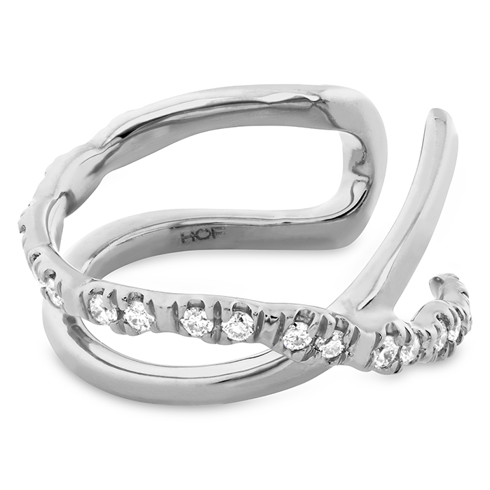 0.05 ctw. Lorelei Criss Cross Ear Cuff in 18K White Gold