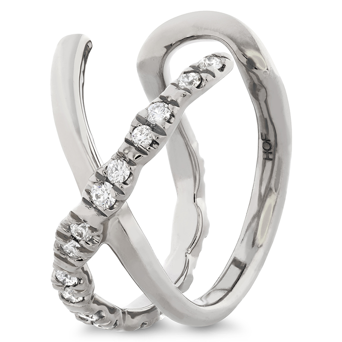 0.05 ctw. Lorelei Criss Cross Ear Cuff in 18K White Gold