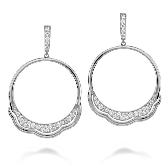 2 ctw. Lorelei Circle Earrings in 18K Yellow Gold