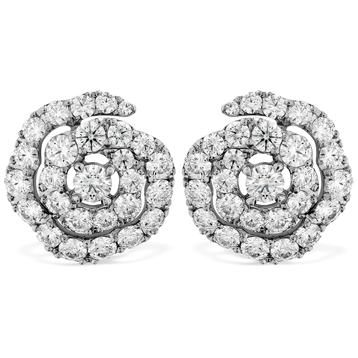 1.9 ctw. Lorelei Diamond Floral Earrings in 18K White Gold