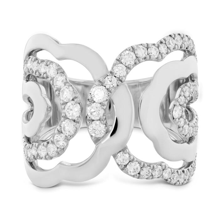 0.9 ctw. Lorelei Interlocking Ring in 18K White Gold