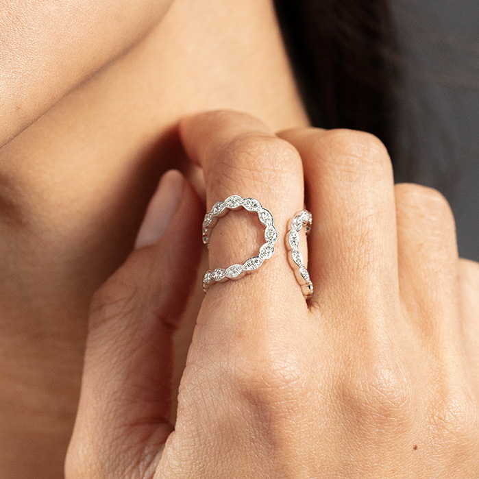 0.55 ctw. Lorelei Floral Open Ring in 18K Yellow Gold