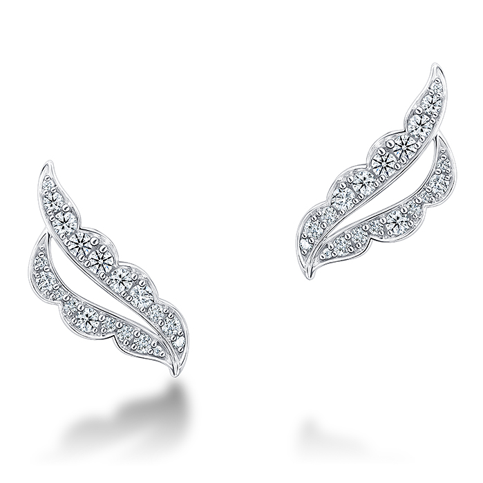 0.53 ctw. Lorelei Ribbon Ear Climbers in 18K Rose Gold