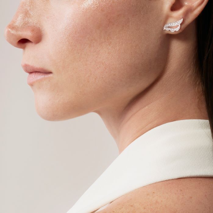 0.53 ctw. Lorelei Ribbon Ear Climbers in 18K Rose Gold