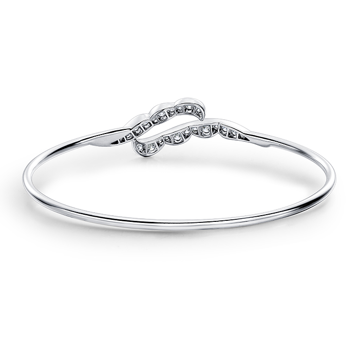 0.6 ctw. Lorelei Ribbon Flexi Bangle in 18K White Gold
