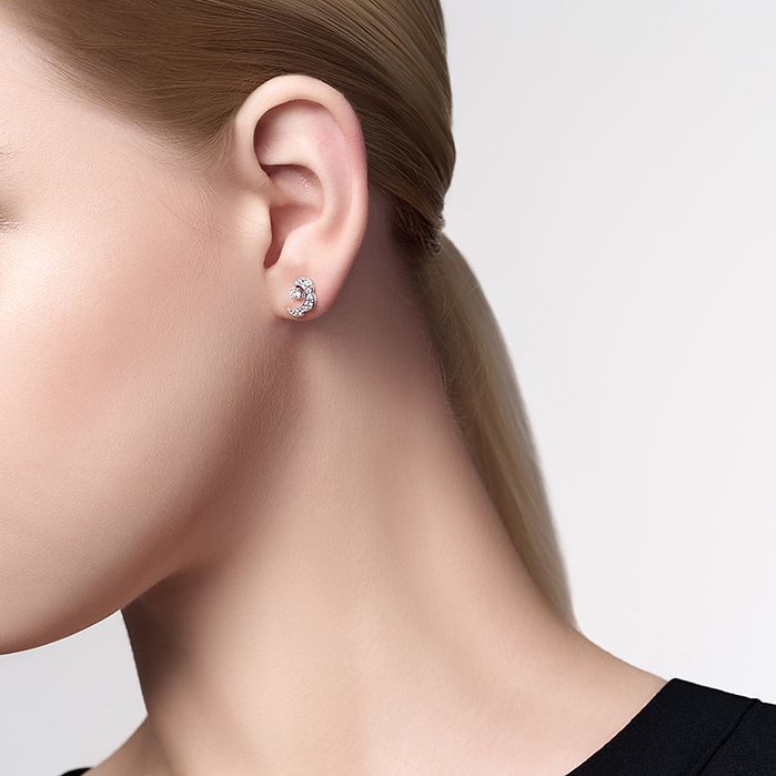 0.45 ctw. Lorelei Ribbon Studs in 18K Rose Gold