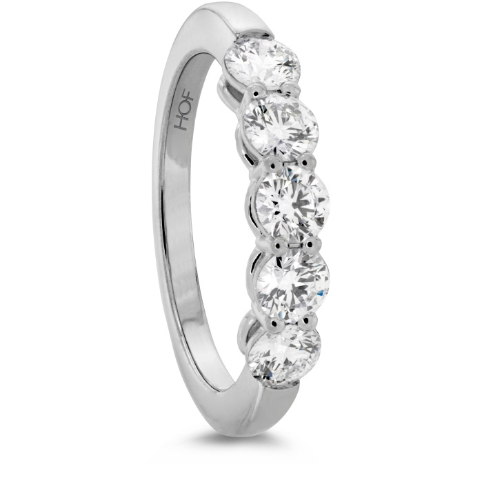 0.3 ctw. Multiplicity Love Five-Stone Band in Platinum