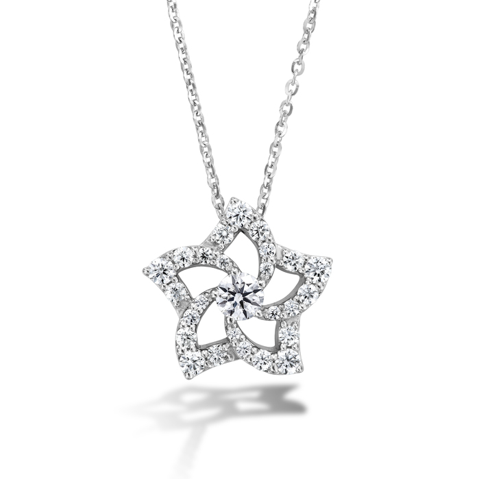 Mystical Star Pendant in 18K White Gold