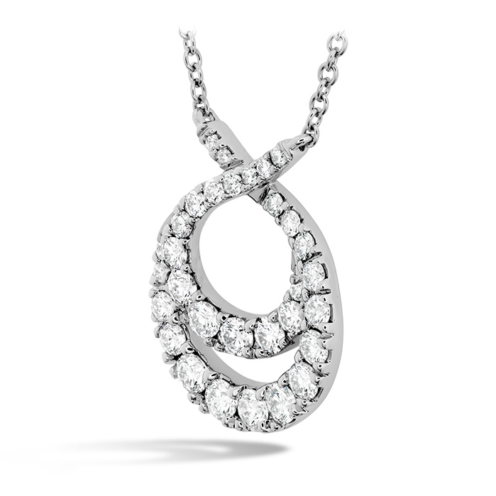 1.25 ctw. Optima Double Circle Diamond Necklace in 18K White Gold