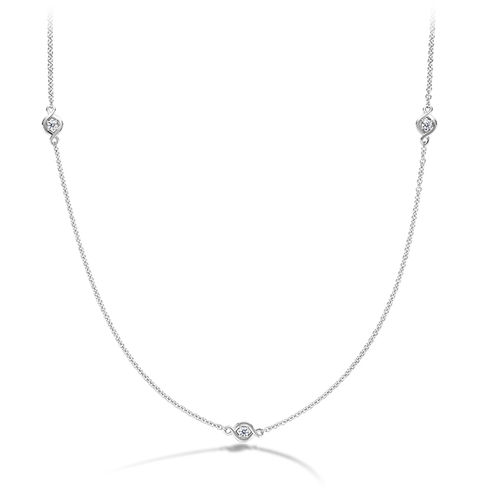 0.22 ctw. Optima 3 Station Necklace in 18K Rose Gold