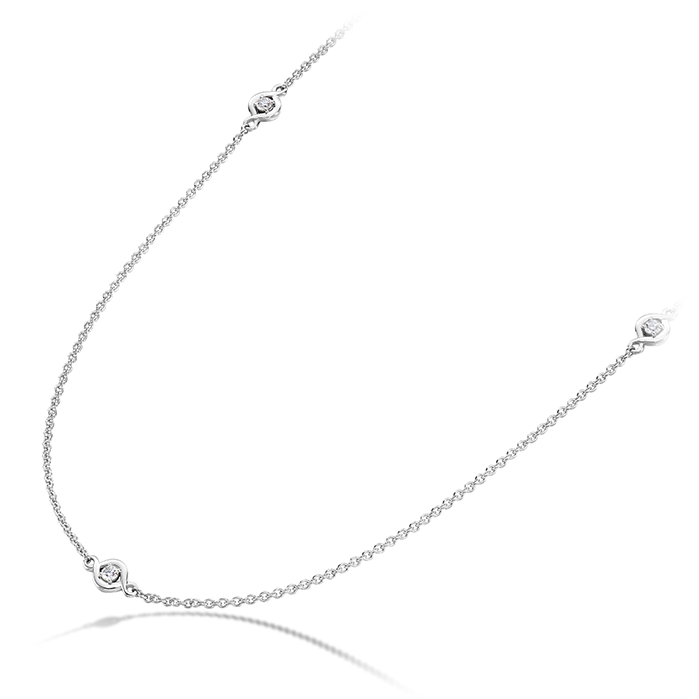 0.22 ctw. Optima 3 Station Necklace in 18K Rose Gold