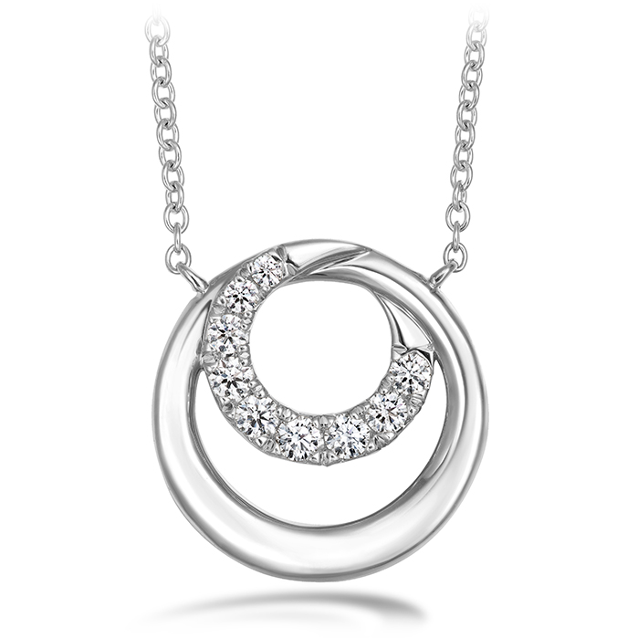 0.19 ctw. Optima Circle Pendant in Platinum