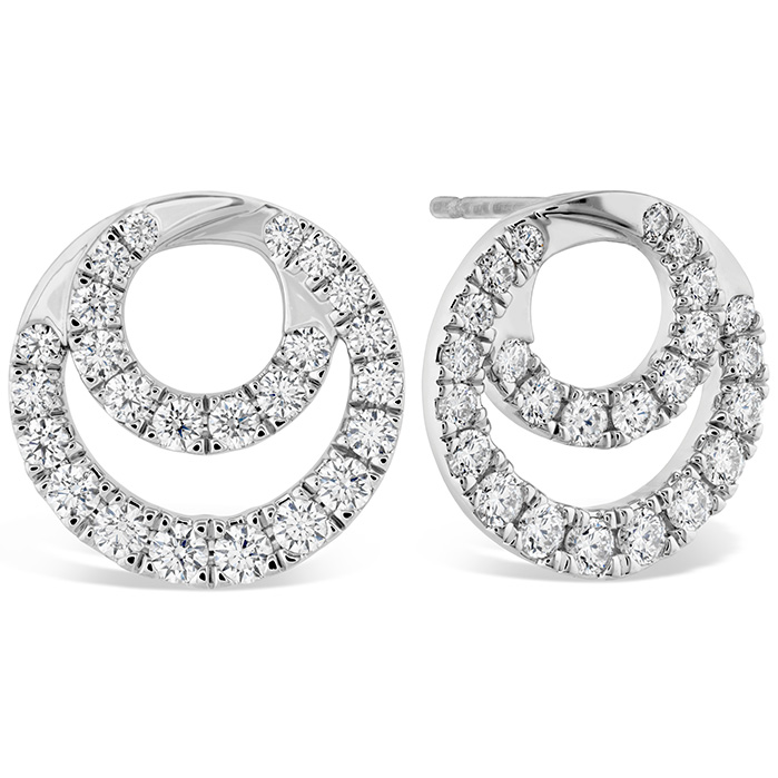 1.15 ctw. Optima Diamond Circle Earrings in 18K White Gold