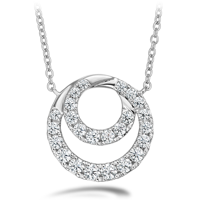 0.57 ctw. Optima Diamond Circle Pendant in 18K White Gold