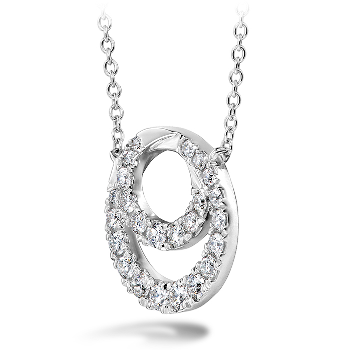 0.57 ctw. Optima Diamond Circle Pendant in 18K White Gold