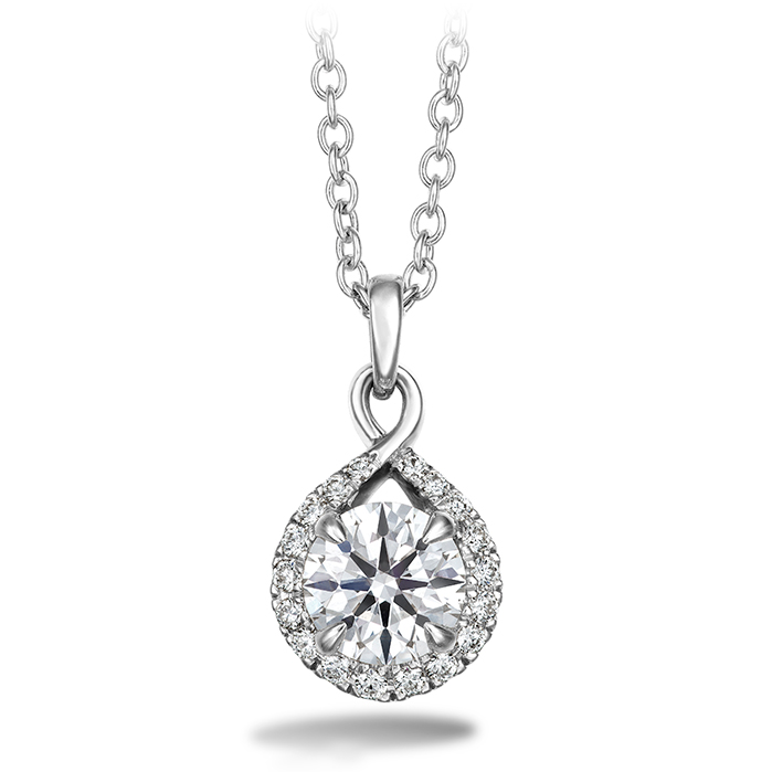 0.4 ctw. Optima Diamond Drop Pendant in 18K White Gold