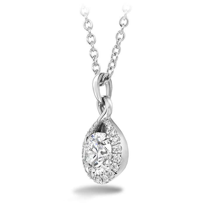 0.4 ctw. Optima Diamond Drop Pendant in 18K White Gold