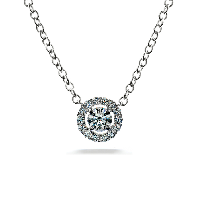 0.45 ctw. Repertoire Circle Pendant Necklace in 18K White Gold