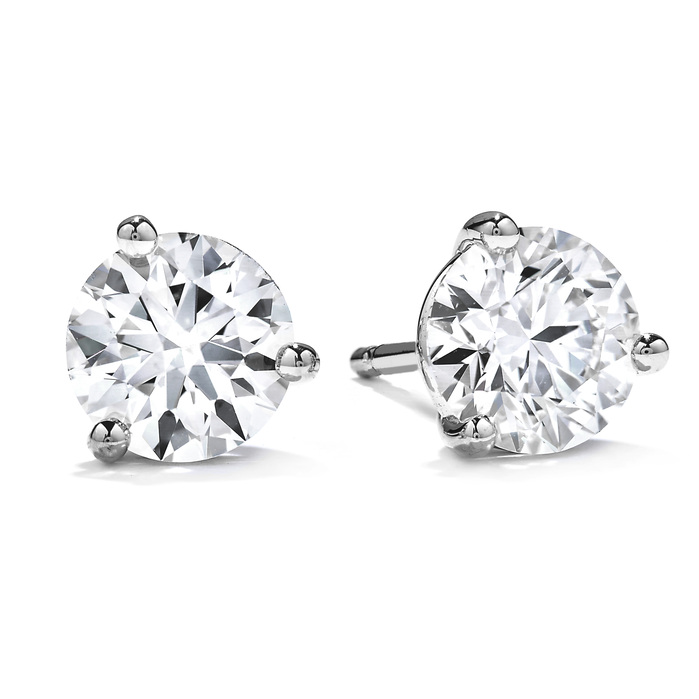 0.6 ctw. Select Three-Prong Stud Earrings in 18K Yellow Gold